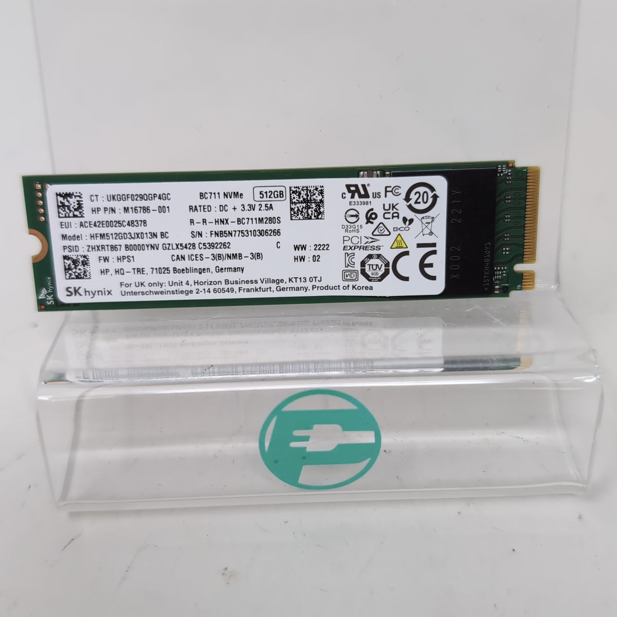 SK Hynix M.2 2280 BC711 NVMe 512GB M.2 NVMe Gen 3.0 x 4 SSD HFM512GD3JX013N