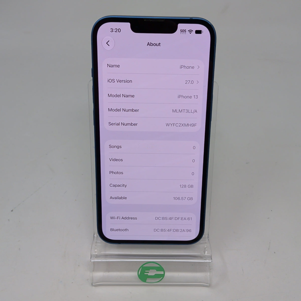 Factory Unlocked Apple iPhone 13 128GB Blue MLMT3LL/A