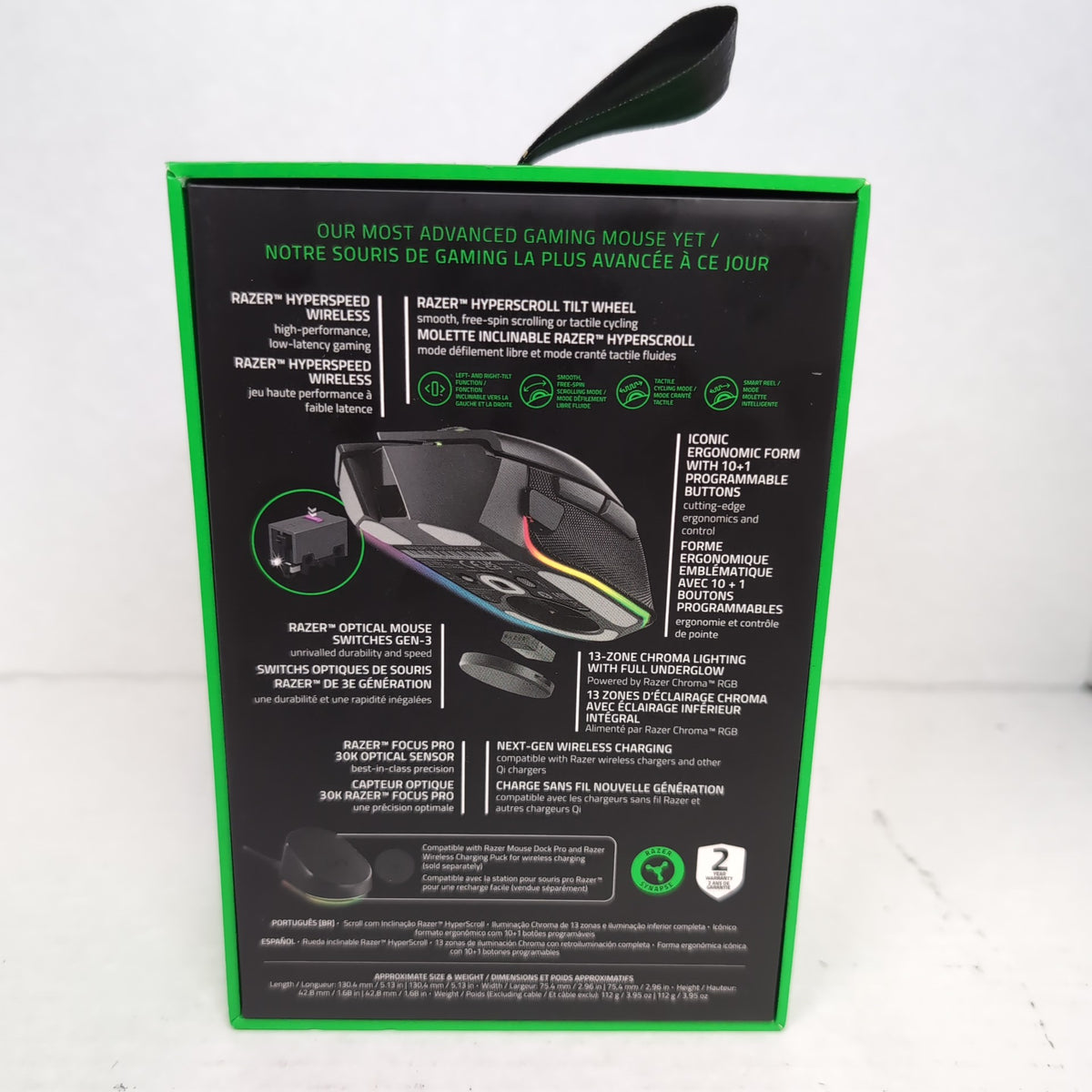 Razer Basilisk V3 Pro RZ01-0462 Wireless Gaming Mouse Black