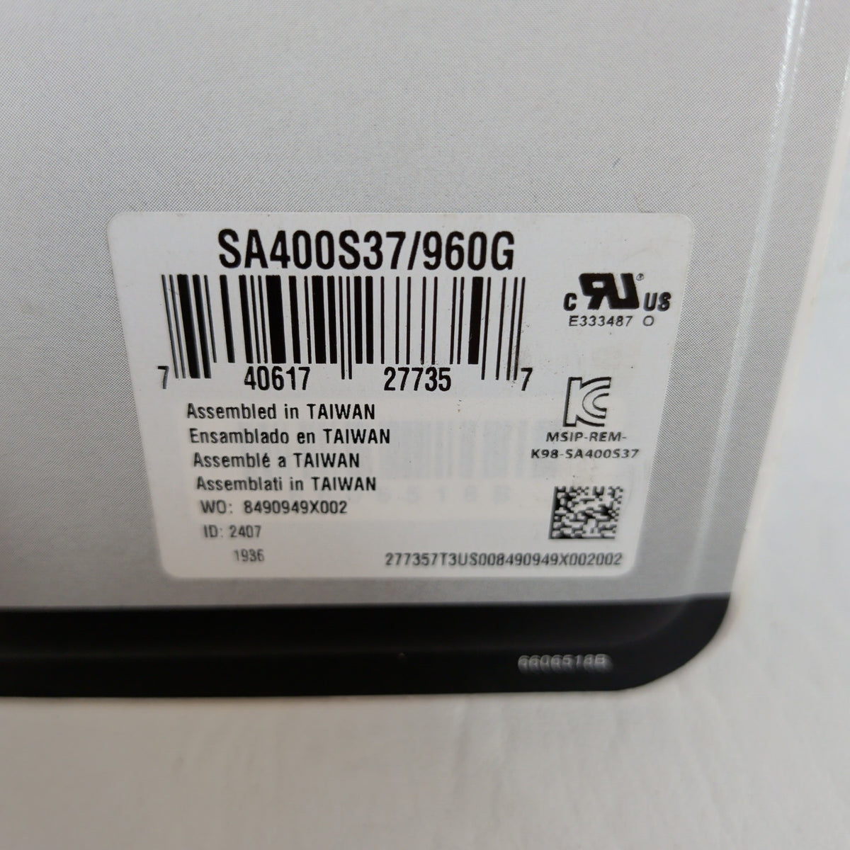 New Kingston 2.5" A400 1TB SATA Rev. 3.0 SSD SA400S37/960G