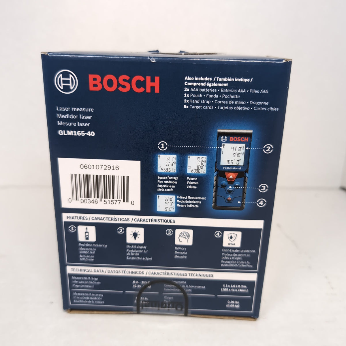 New Bosch GLM165-40 Laser Measure GLM165-40 BLAZE Pro Distance 3V Tool
