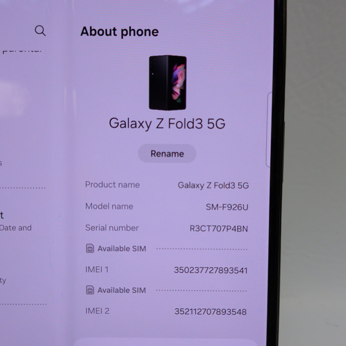 Factory Unlocked Samsung Galaxy Z Fold3 12GB RAM 512GB SM-F926U Phantom Black