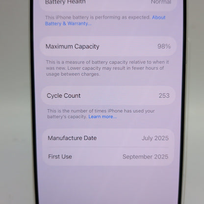 Factory Unlocked Apple iPhone 17 Pro 256GB Silver MG7K4LL/A
