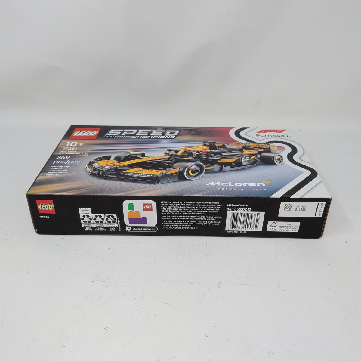 New LEGO McLaren F1 Team MCL38 Race Car 77251 Speed Champions Formula 1 pcs
