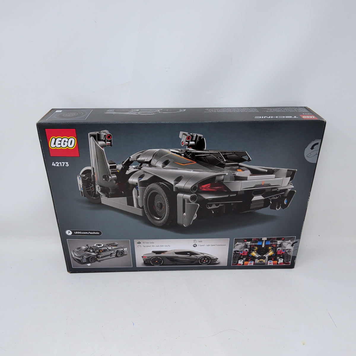 New LEGO Koenigsegg Jesko Absolut Grey Hypercar 42173 TECHNIC Cars 801pcs