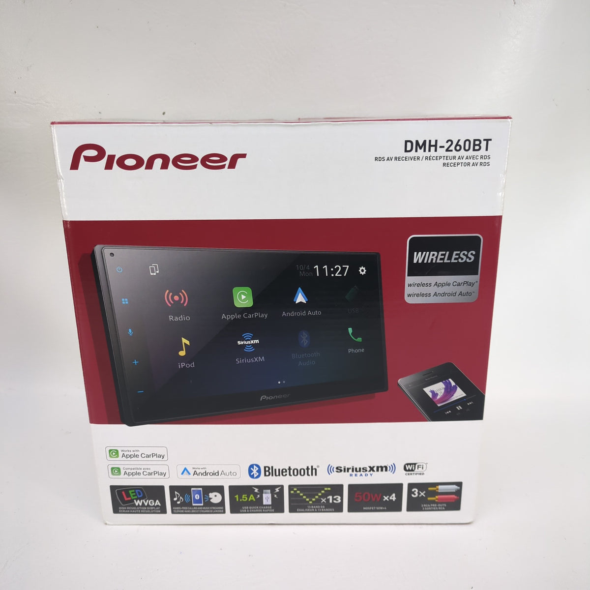 New Pioneer DMH-260BT Double Din Car Radio  Multi-Colored
