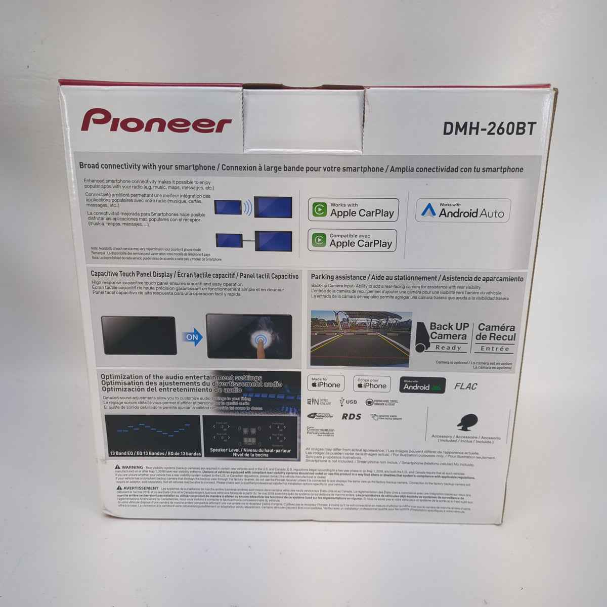 New Pioneer DMH-260BT Double Din Car Radio  Multi-Colored