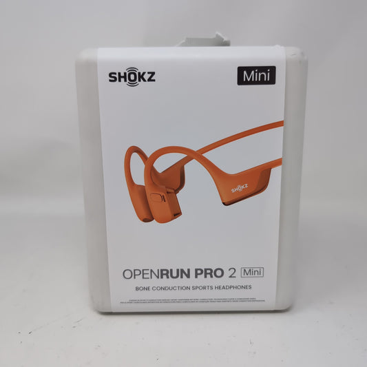 New Shokz OpenRun Pro 2 Mini Bone Conduction Headphones Orange S821-MN-OR-US