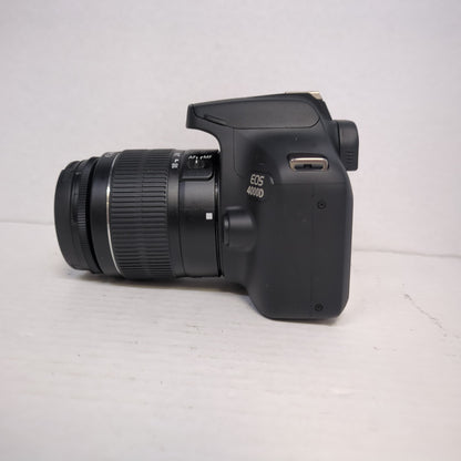 Canon EOS 4000D 18.0MP DSLR Camera Black w/ EF-S 18-55mm III Lens & Flash Kit