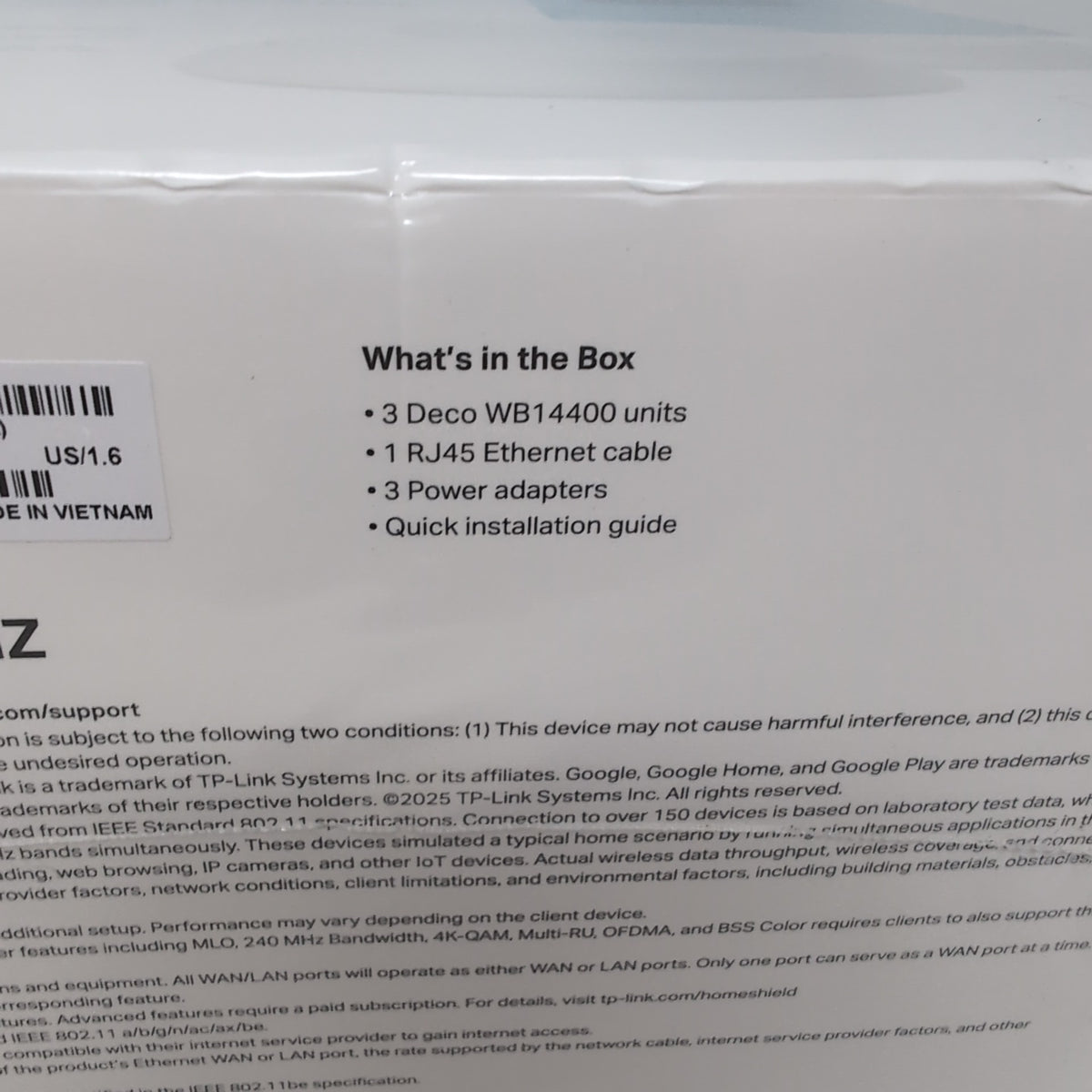 New TP-Link BE4800 Dual Band WiFi 7 WB14400 Home Mesh System