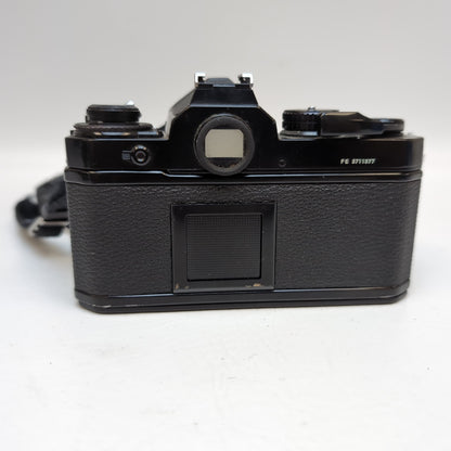 Nikon FE 35mm Film Camera Black w/ Nikkor 50mm f/1.8 Lens 