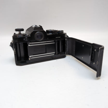 Nikon FE 35mm Film Camera Black w/ Nikkor 50mm f/1.8 Lens 