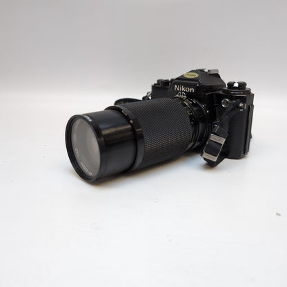 Nikon FE 35mm Film Camera Black w/ Nikkor 50mm f/1.8 Lens 