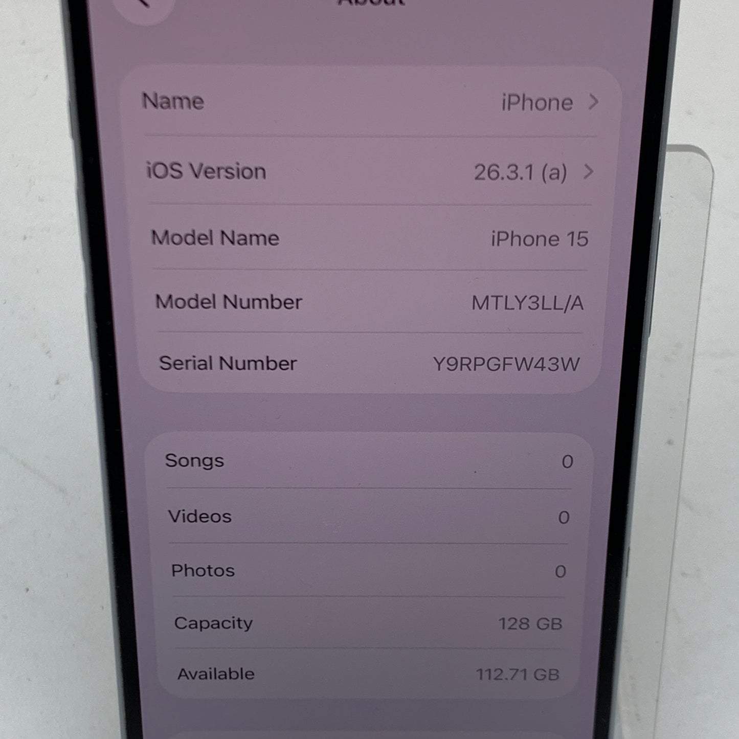 Factory Unlocked Apple iPhone 15 128GB Blue MTLY3LL/A