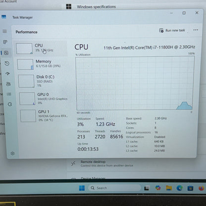 Acer Nitro 5 AN515-57 15.6" i7-11800H 2.3GHz 16GB RAM 512GB SSD GeForce RTX 