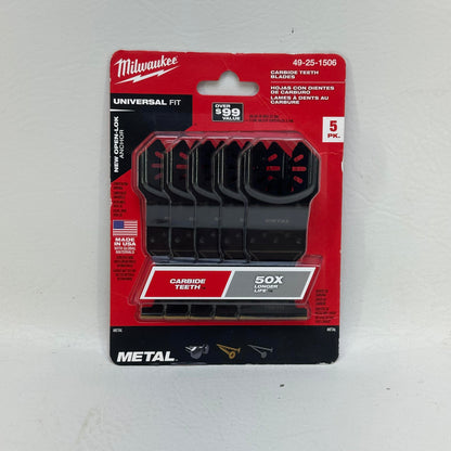 New Milwaukee 49-25-1506 1-3/8 in. Carbide Teeth Blades 5 Pieces