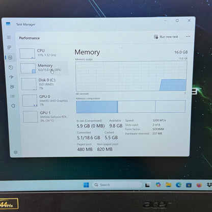 Acer Nitro 5 AN515-57 15.6" i7-11800H 2.3GHz 16GB RAM 512GB SSD GeForce RTX 