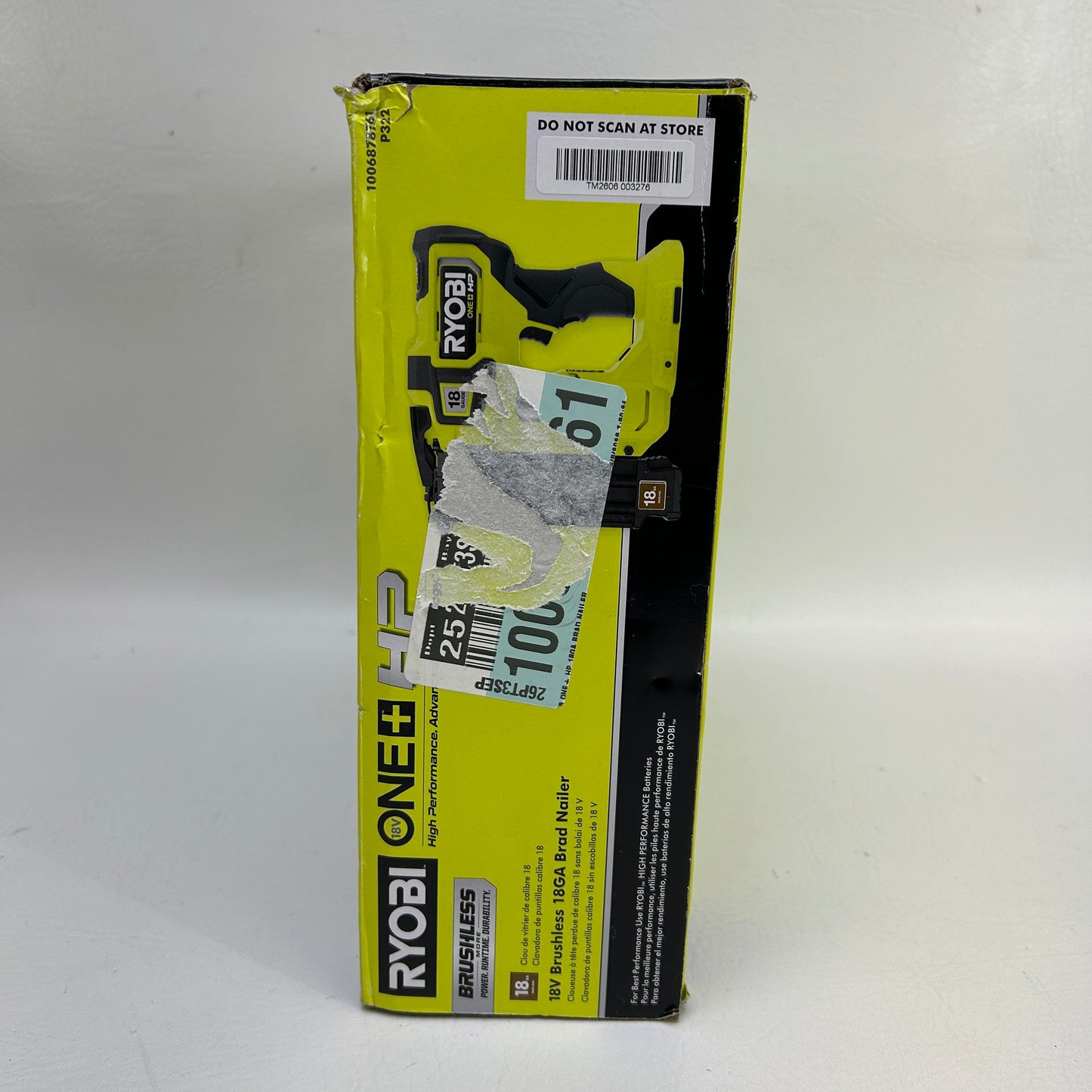 New Ryobi 18V Brushless 18-Gauge Cordless AirStrike Brad Nailer P322