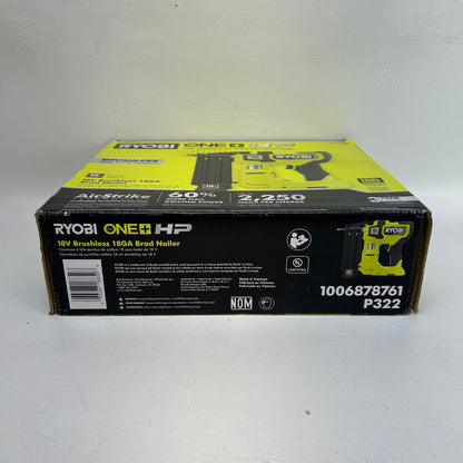 New Ryobi 18V Brushless 18-Gauge Cordless AirStrike Brad Nailer P322