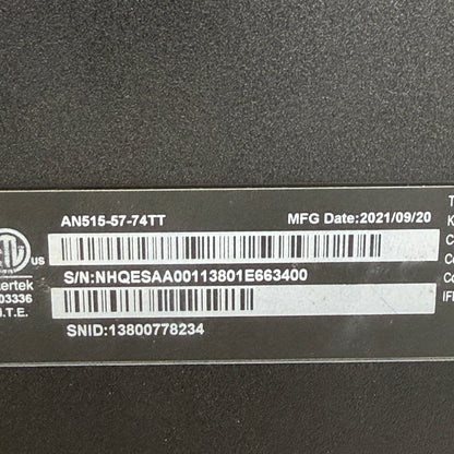 Acer Nitro 5 AN515-57 15.6" i7-11800H 2.3GHz 16GB RAM 512GB SSD GeForce RTX 