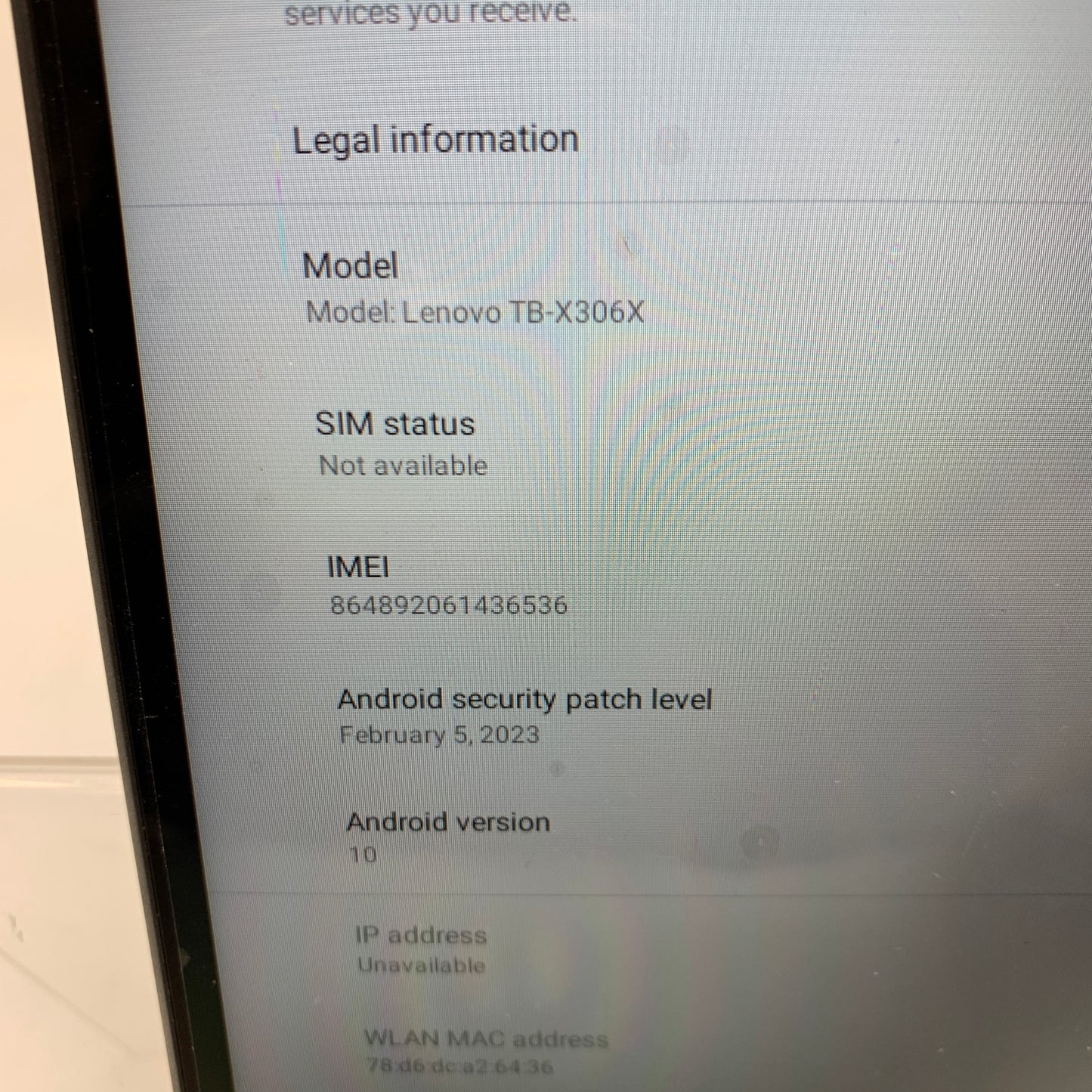 WiFi Only Lenovo Tab M10 HD 32GB Black TB-X306X