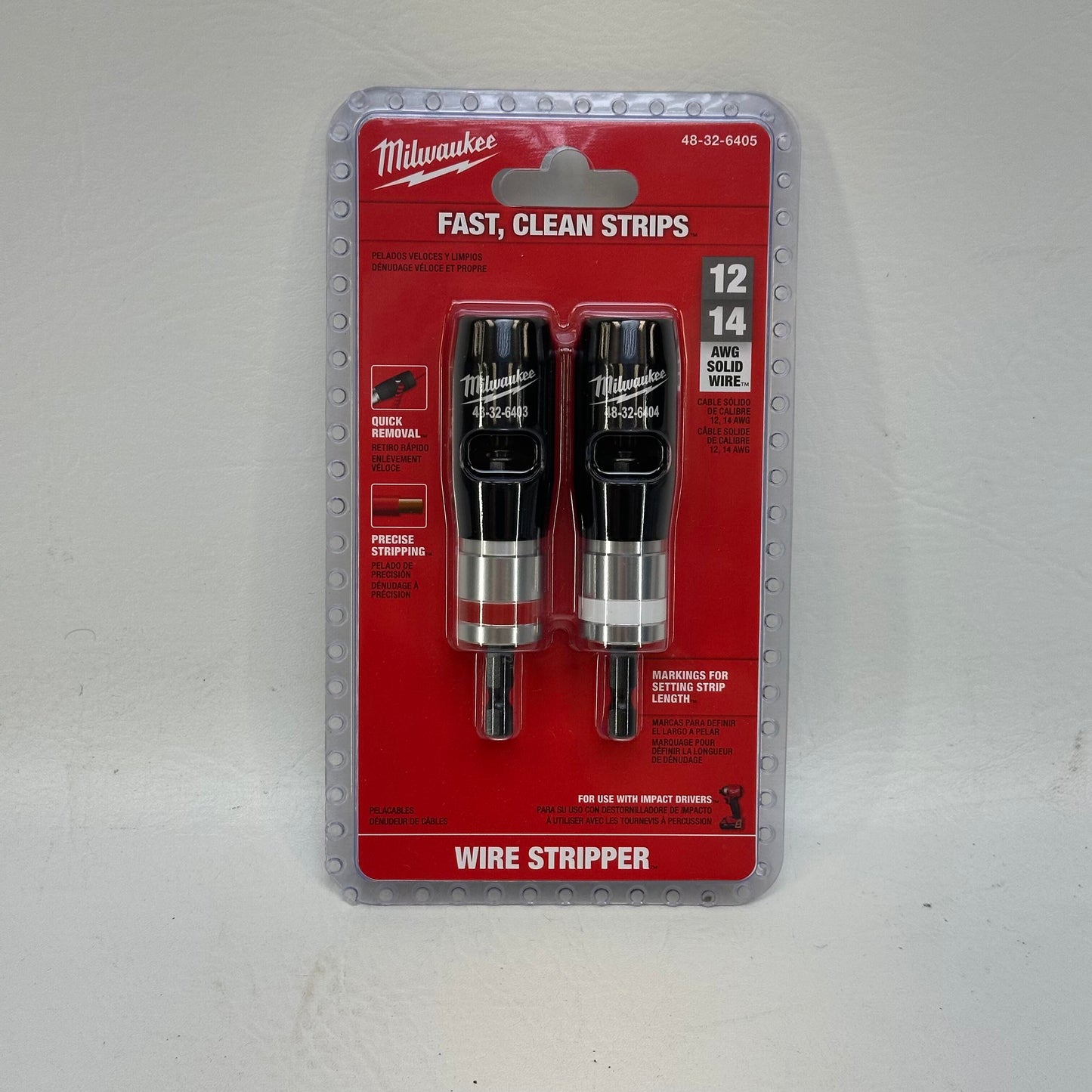 New Milwaukee 48-32-6405 Solid Wire Stripper Set