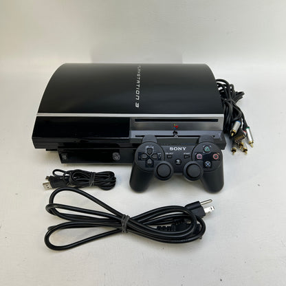 Sony PlayStation 3 Fat PS3 80GB Black Console Gaming System CECHL01