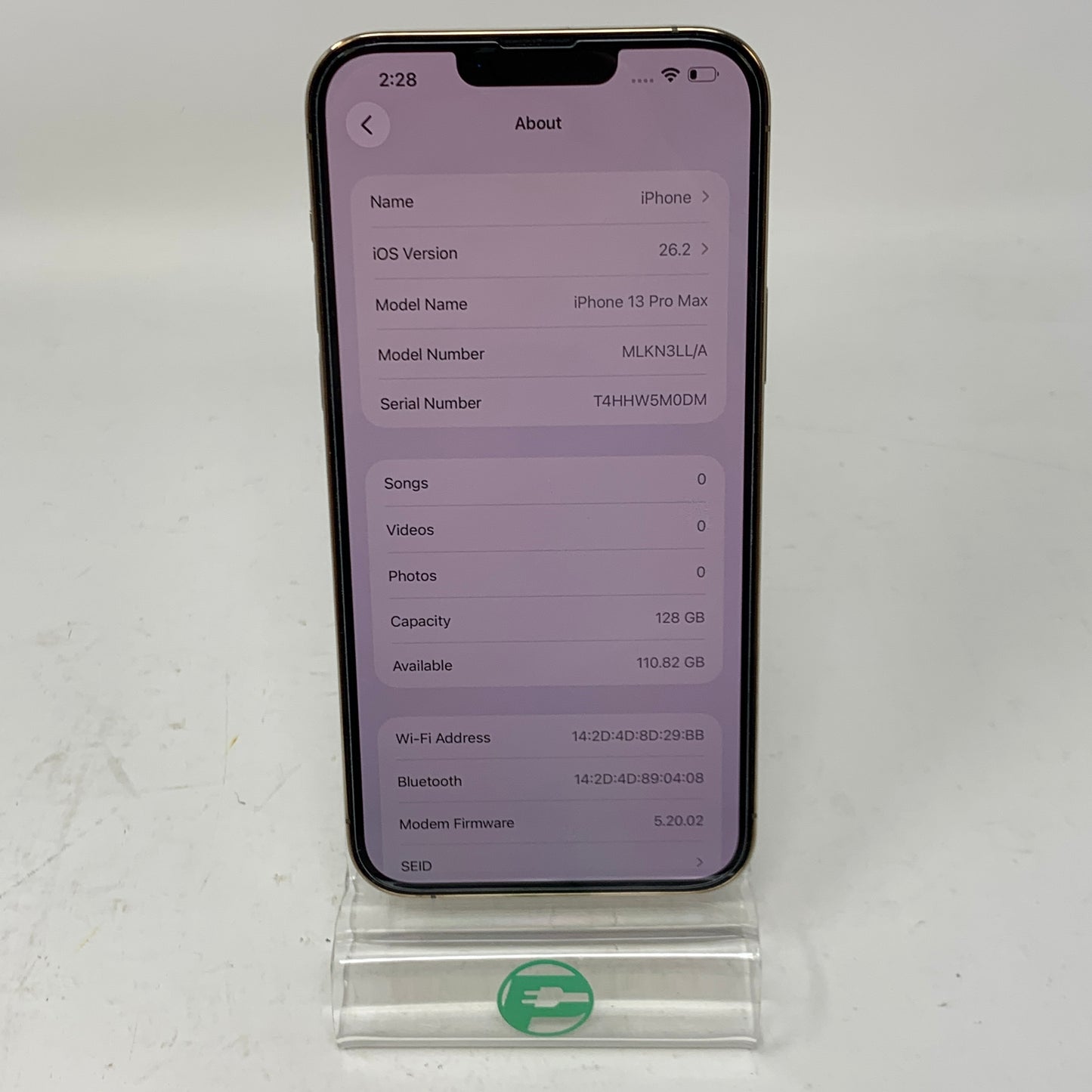 Factory Unlocked Apple iPhone 13 Pro Max 128GB Gold MLKN3LL/A