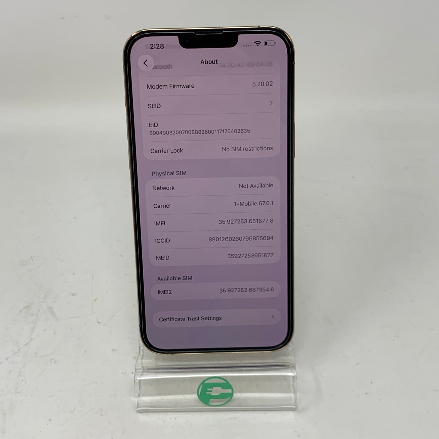 Factory Unlocked Apple iPhone 13 Pro Max 128GB Gold MLKN3LL/A