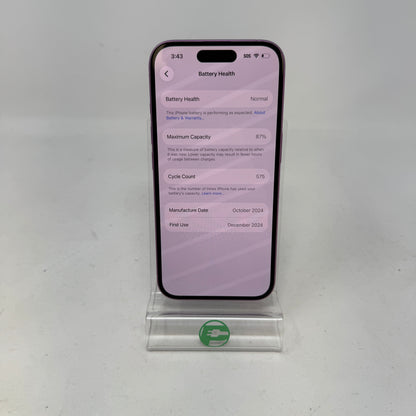Factory Unlocked Apple iPhone 16 128GB Pink MYAR3LL/A