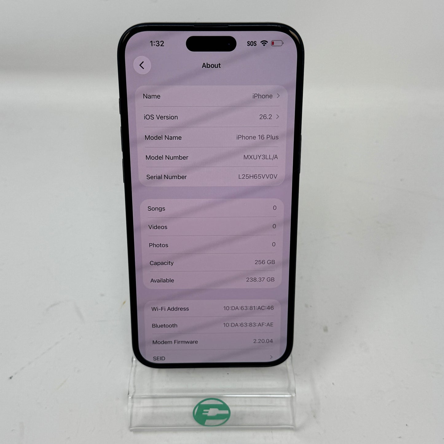 T-Mobile Apple iPhone 16 Plus 256GB Black MXUY3LL/A