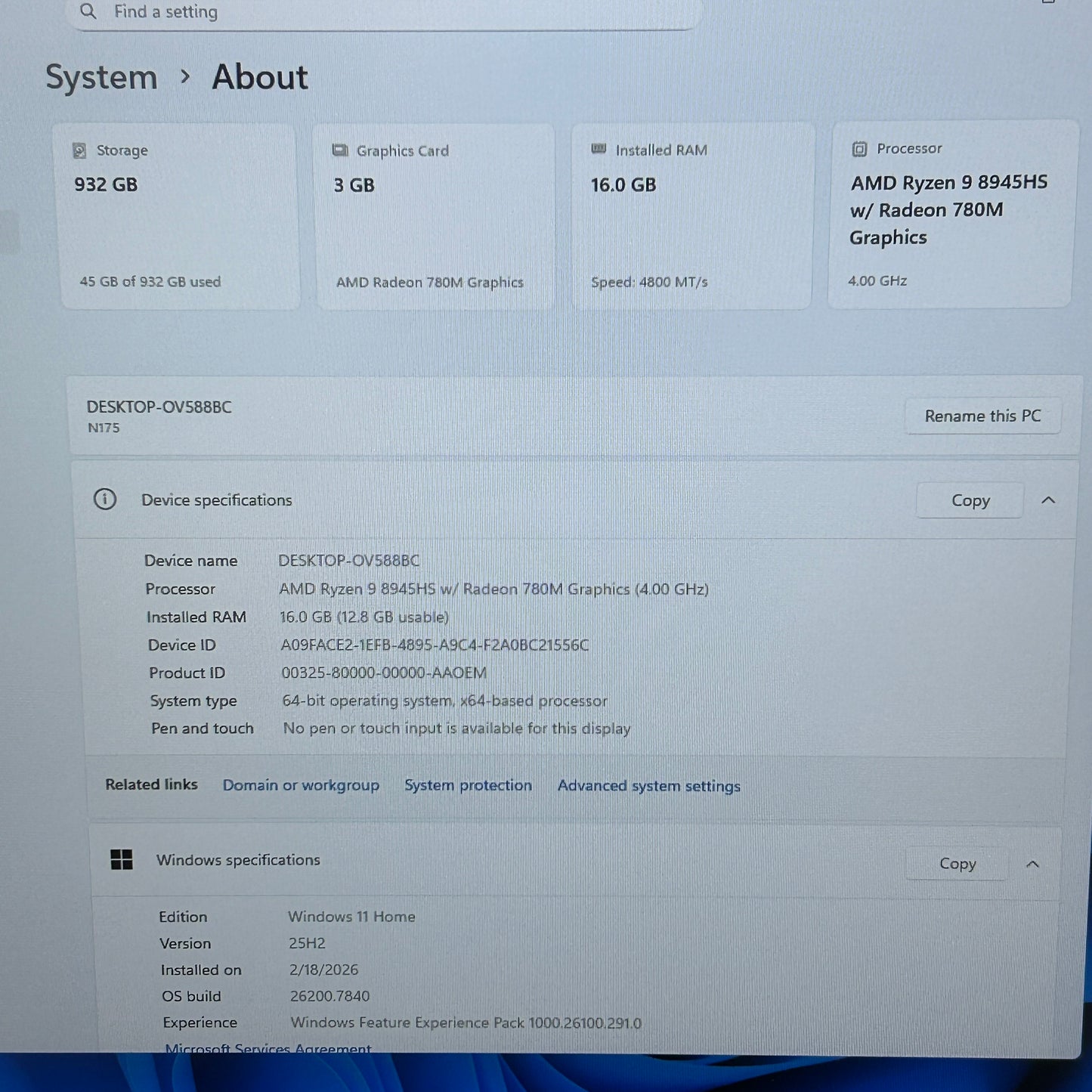 Nimo N175 17.3" Ryzen 9 8945HS 4.0GHz 16GB RAM 1TB SSD