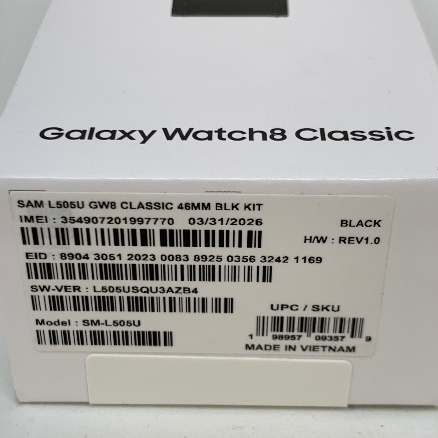New Unlocked Samsung Galaxy Watch8 Armor Aluminum SM-L505U
