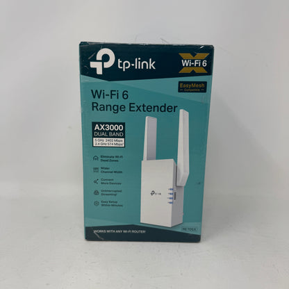 New Tp-Link AX3000  Wireless AX3000 Wi-Fi 6 Range Extender RE705X