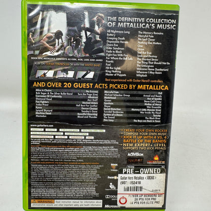 Guitar Hero: Metallica (Microsoft Xbox 360, 2009)