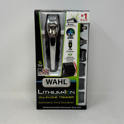 New Wahl Lithium Ion All-in-One Trimmer Black 09893-700