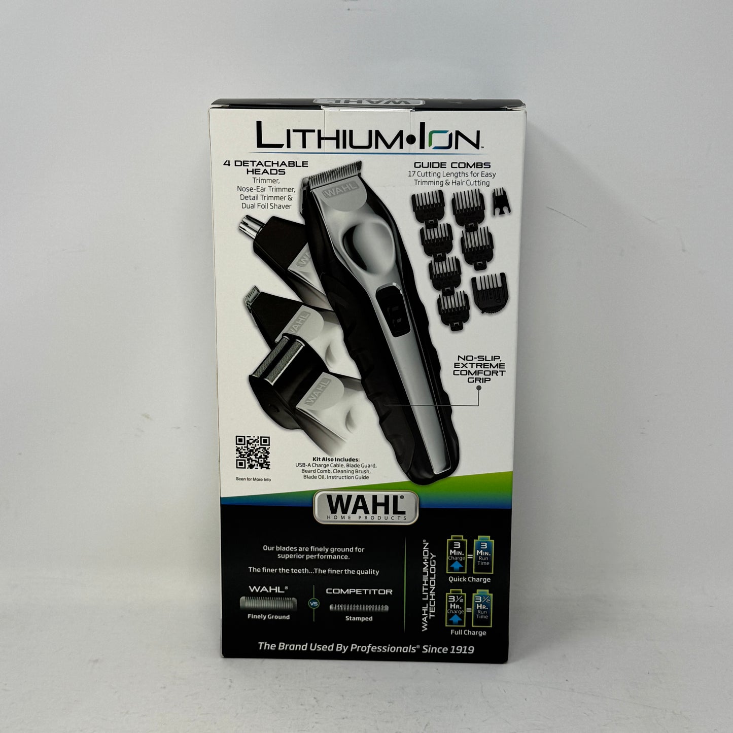 New Wahl Lithium Ion All-in-One Trimmer Black 09893-700