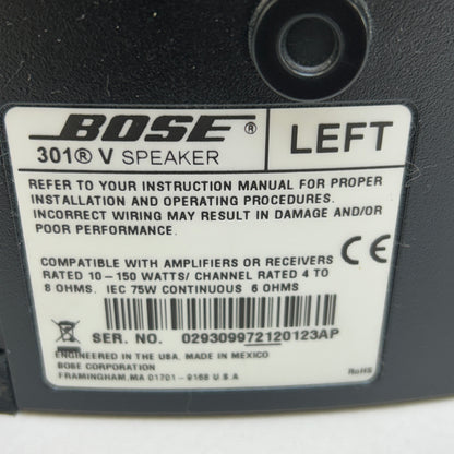 Bose 301 Series V Bookshelf Speakers Black 29309