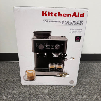 New KitchenAid Semi-Automatic Espresso Machine With Burr Grinder KES6551BK