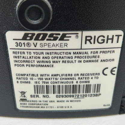 Bose 301 Series V Bookshelf Speakers Black 29309