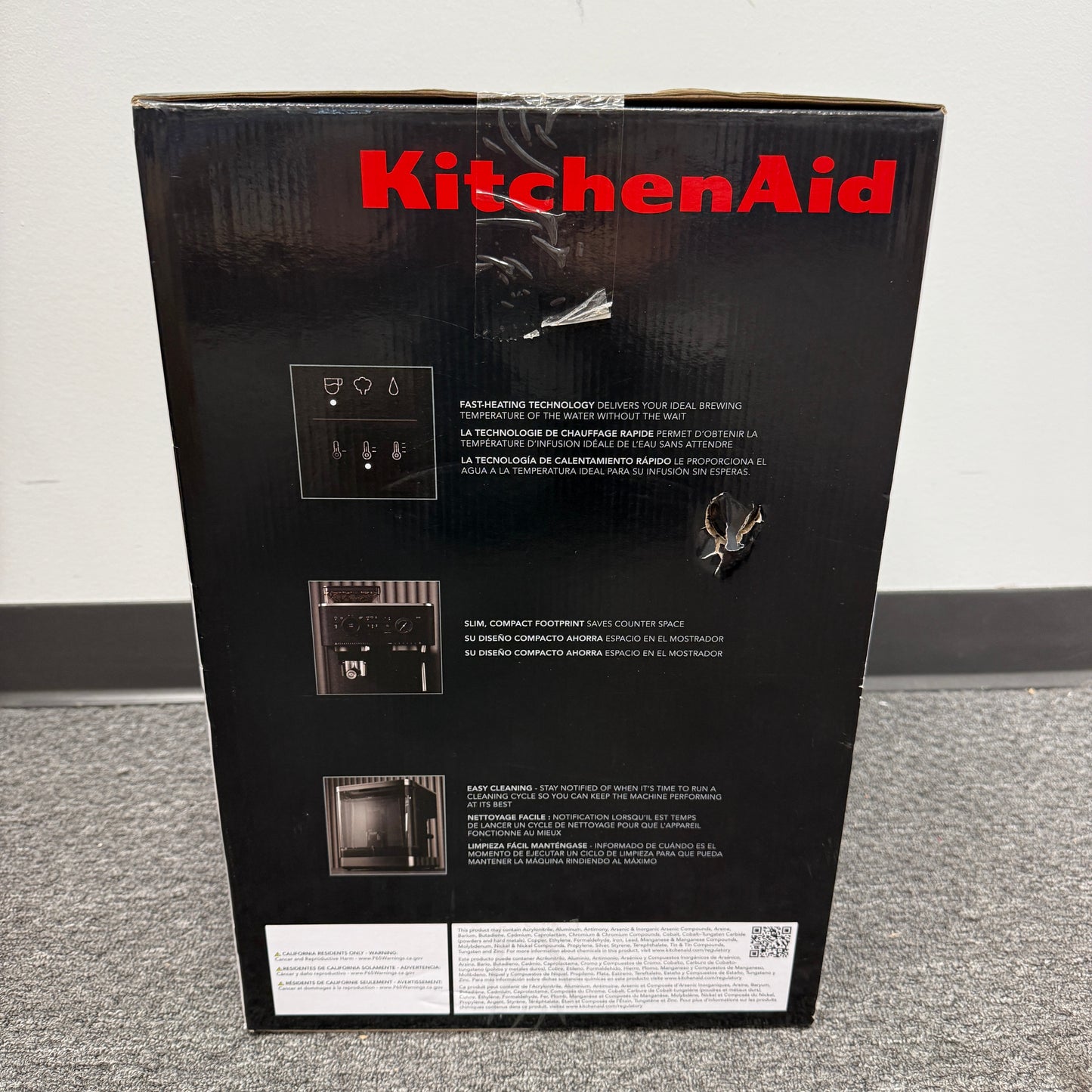 New KitchenAid Semi-Automatic Espresso Machine With Burr Grinder KES6551BK