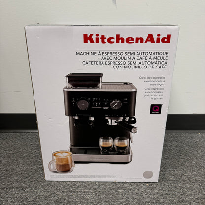 New KitchenAid Semi-Automatic Espresso Machine With Burr Grinder KES6551BK
