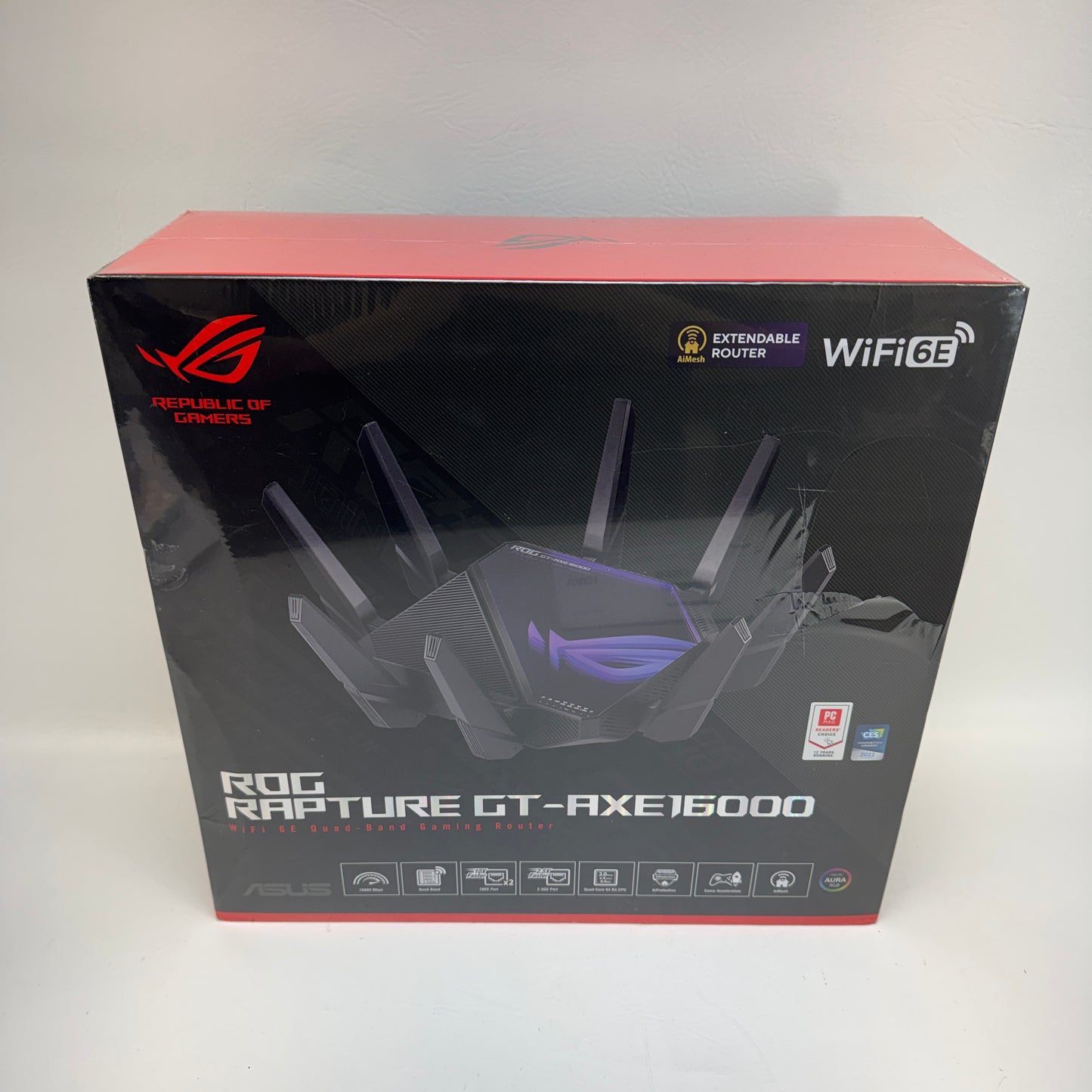 New Republic of Gamers ROG Rapture GT-AXE16000 Quad-Band WiFi 6E Gaming Router