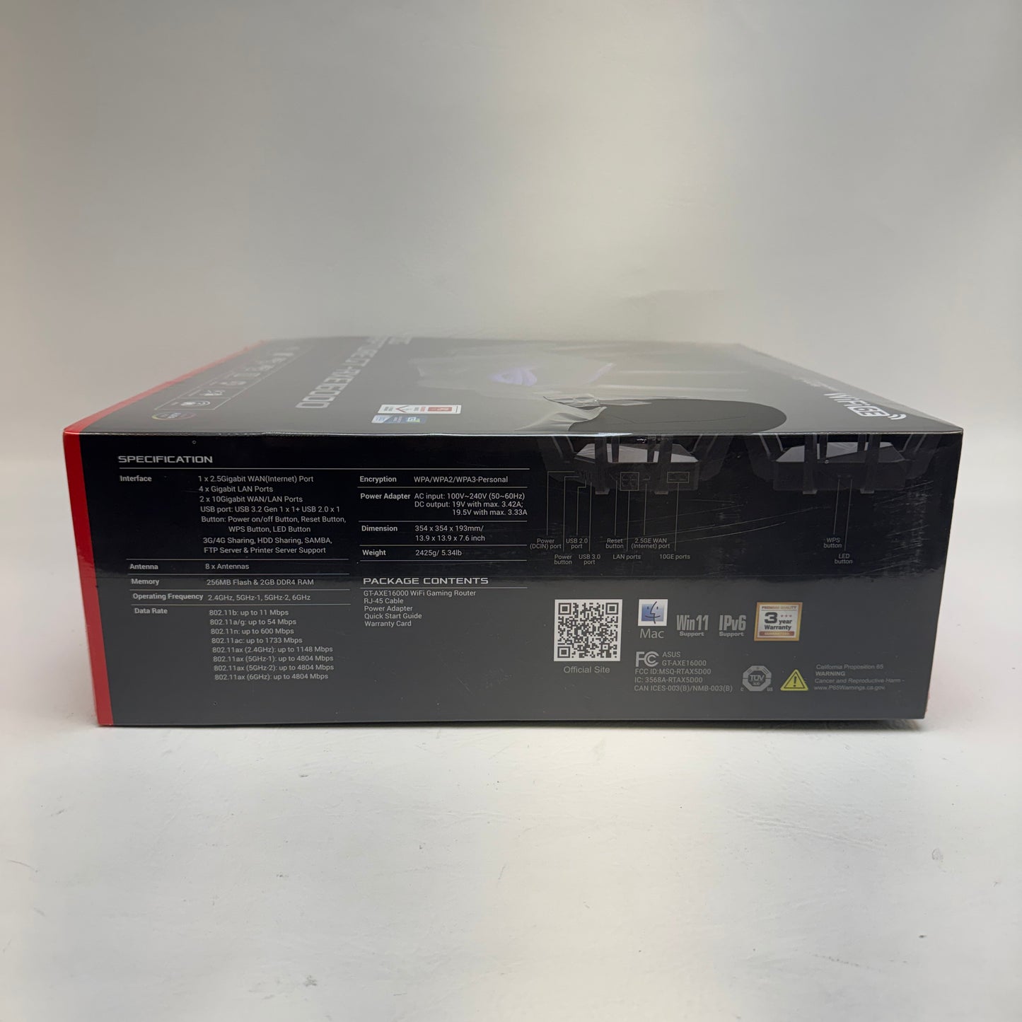 New Republic of Gamers ROG Rapture GT-AXE16000 Quad-Band WiFi 6E Gaming Router