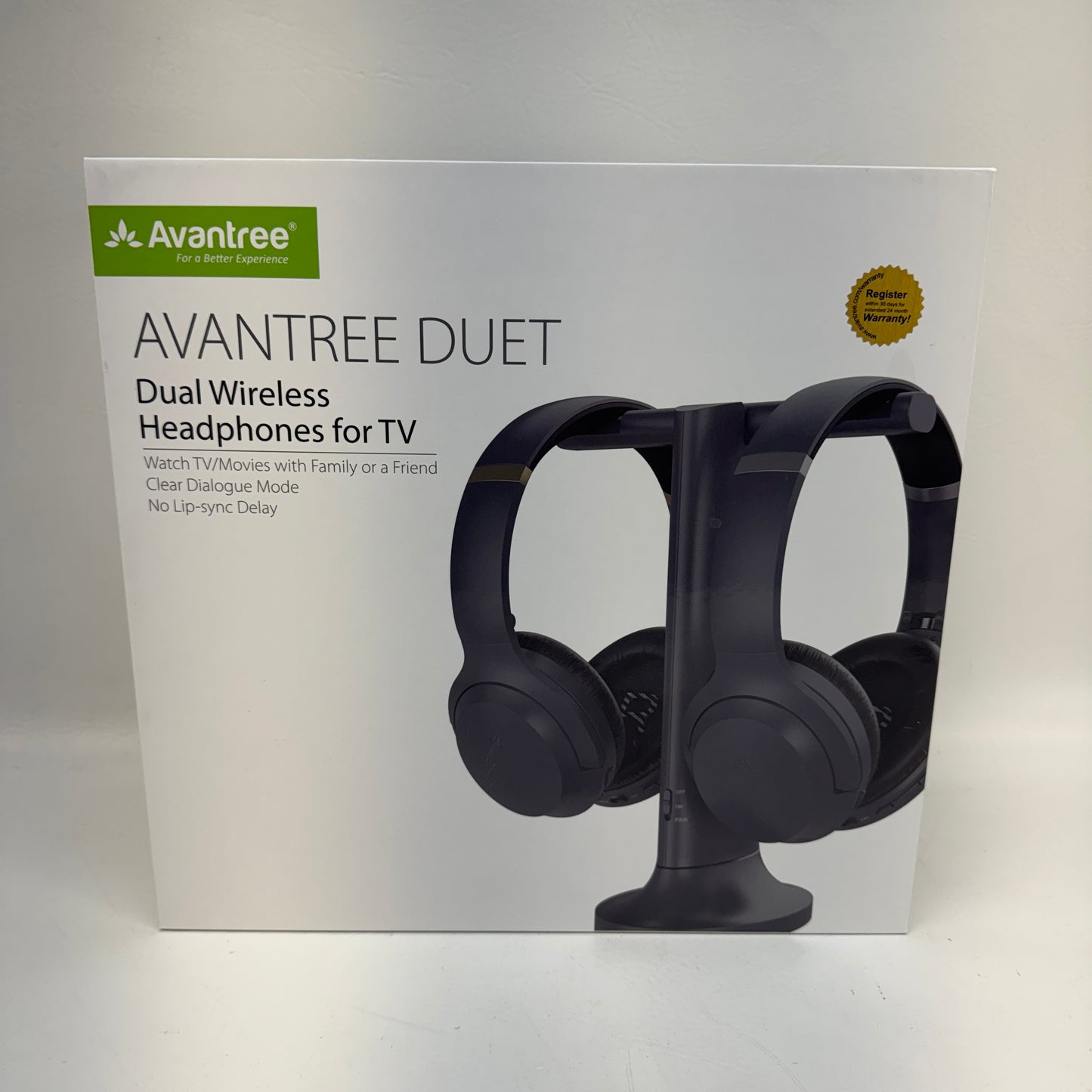 Avantree Duet Dual Wireless TV Headphone System WSHT-D6129