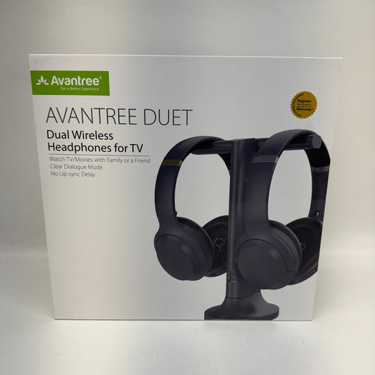 Avantree Duet Dual Wireless TV Headphone System WSHT-D6129
