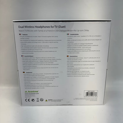 Avantree Duet Dual Wireless TV Headphone System WSHT-D6129