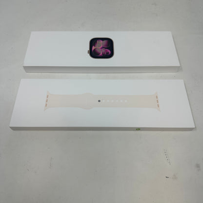 New GPS Only Apple Watch Series 11 42MM Rose Gold Aluminum Light Blush Sport Band MEU04LW/A