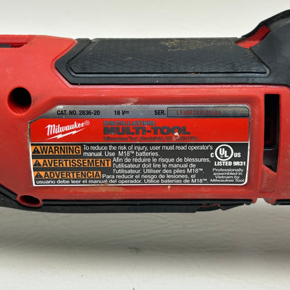 Milwaukee 2836-20 M18 FUEL Brushless Oscillating Multi-Tool 18V