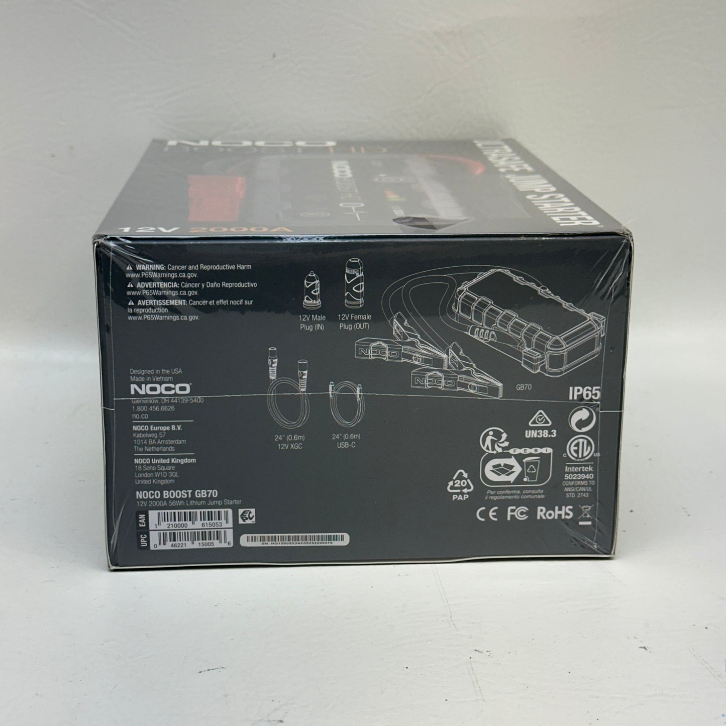 New Noco Boost HD 2000A Amp 12V UltraSafe Lithium Jump Starter GB70